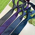 Gucci Style Men's Tonal GG Jacquard Silk Tie - Detail Image 2