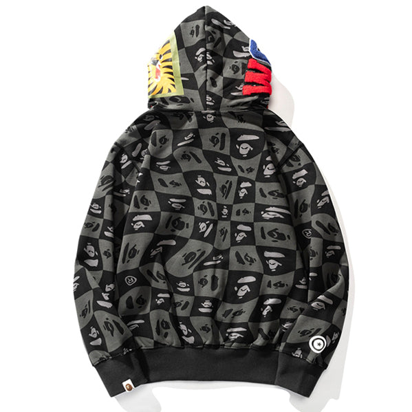 BAPE Gray Shark Zipper Hoodie - image 2