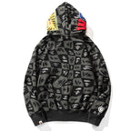 BAPE Gray Shark Zipper Hoodie - image 2
