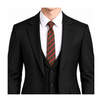 Fendi Style Men's FF Diagonal Jacquard Silk Tie - Model Main Image