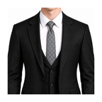 Gucci Style Men's Tonal GG Logo Silk Tie - Model Main Image