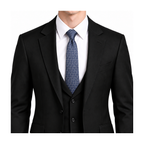 Hermes Style Men's Houndstooth Pattern Silk Tie - Model Main Image