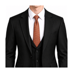 Hermes Style Men's Equestrian Motif Silk Tie - Model Main Image