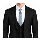 Hermes Style Men's Chain Motif Silk Tie - Model Main Image