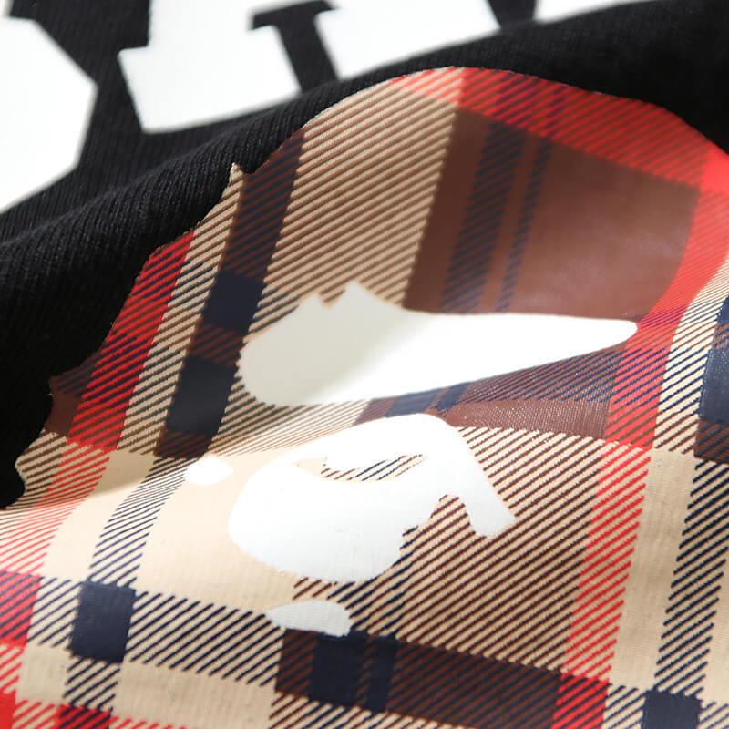 Bape Black And Brown Plaid Small Logo Short Sleeve T-Shirt - image 6