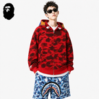 BAPE WGM Camo Zip Hoodie - Eight Colorways styled on a male model