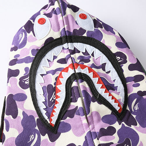 BAPE Purple Camo Shark Hoodie product view 6