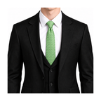Hermes Style Men's Micro H Jacquard Silk Tie - Model Main Image