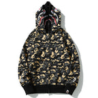 BAPE Camo Shark Zipper Double Hoodie - image 3