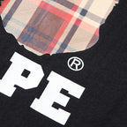 Bape Black And Brown Plaid Small Logo Short Sleeve T-Shirt - image 3