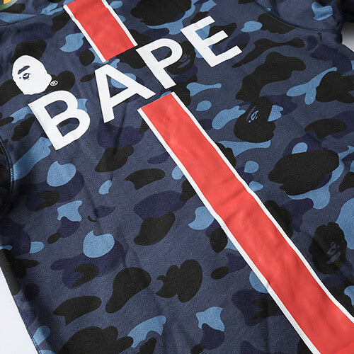 BAPE Navy Blue Camo Shark Hoodie product view 8