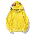 BAPE Shark Yellow Zipper Hoodie - image 1