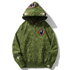 BAPE Shark Full-Zip Hoodie - Blue, Green & Red product view 5