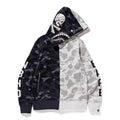 BAPE Black & White Split Shark Zip Hoodie product image
