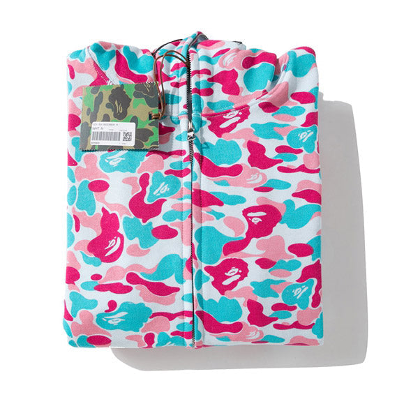 BAPE Miami City Pink Blue Camo Shark Hoodie product view 5