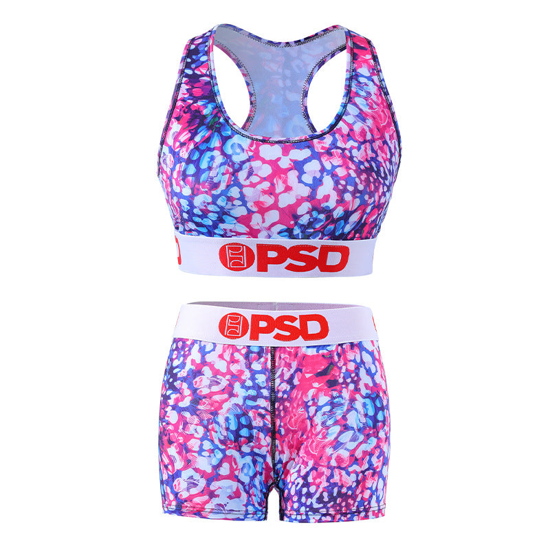 PSD Style Pink Blue Abstract Women's Athletic Set - detail view 1
