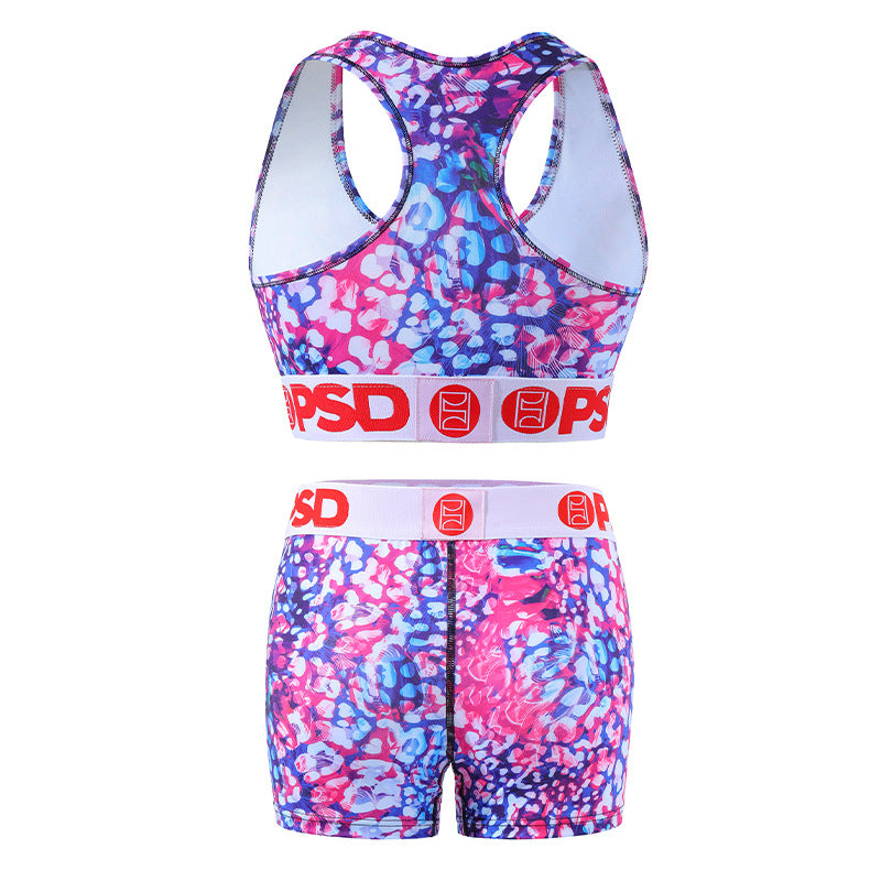 PSD Style Pink Blue Abstract Women's Athletic Set - detail view 3