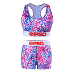 PSD Style Pink Blue Abstract Women's Athletic Set - detail view 4