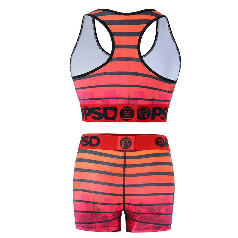 PSD Style Sunset Stripe Women's Athletic Set - detail view 3