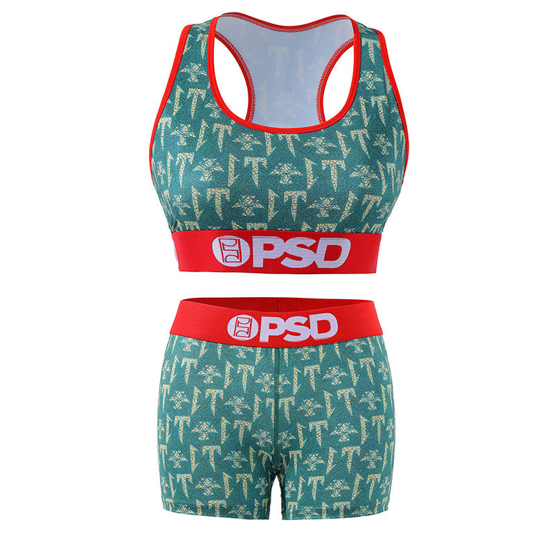 PSD Style Green Monogram Women's Athletic Set - detail view 1