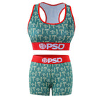 PSD Style Green Monogram Women's Athletic Set - detail view 4