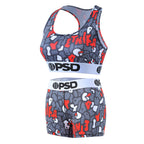 PSD Style Grey Red Graffiti Women's Athletic Set - detail view 2