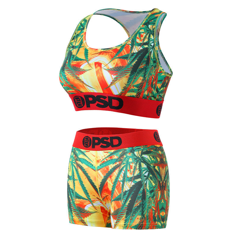 PSD Style Tropical Palm Women's Athletic Set - detail view 2