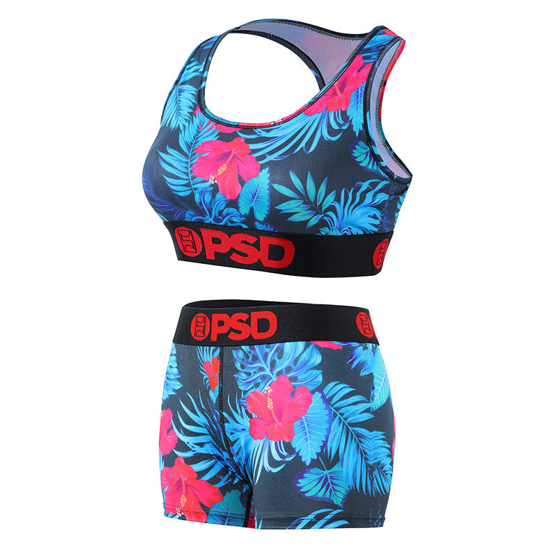 PSD Style Tropical Floral Women's Athletic Set - detail view 2