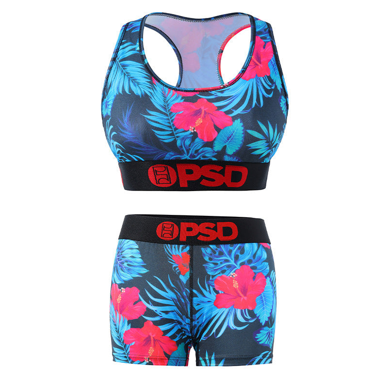 PSD Style Tropical Floral Women's Athletic Set - detail view 4