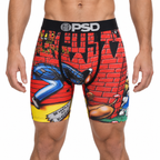 PSD Style Red Comic Graphic Long-Leg Boxer Briefs front model view