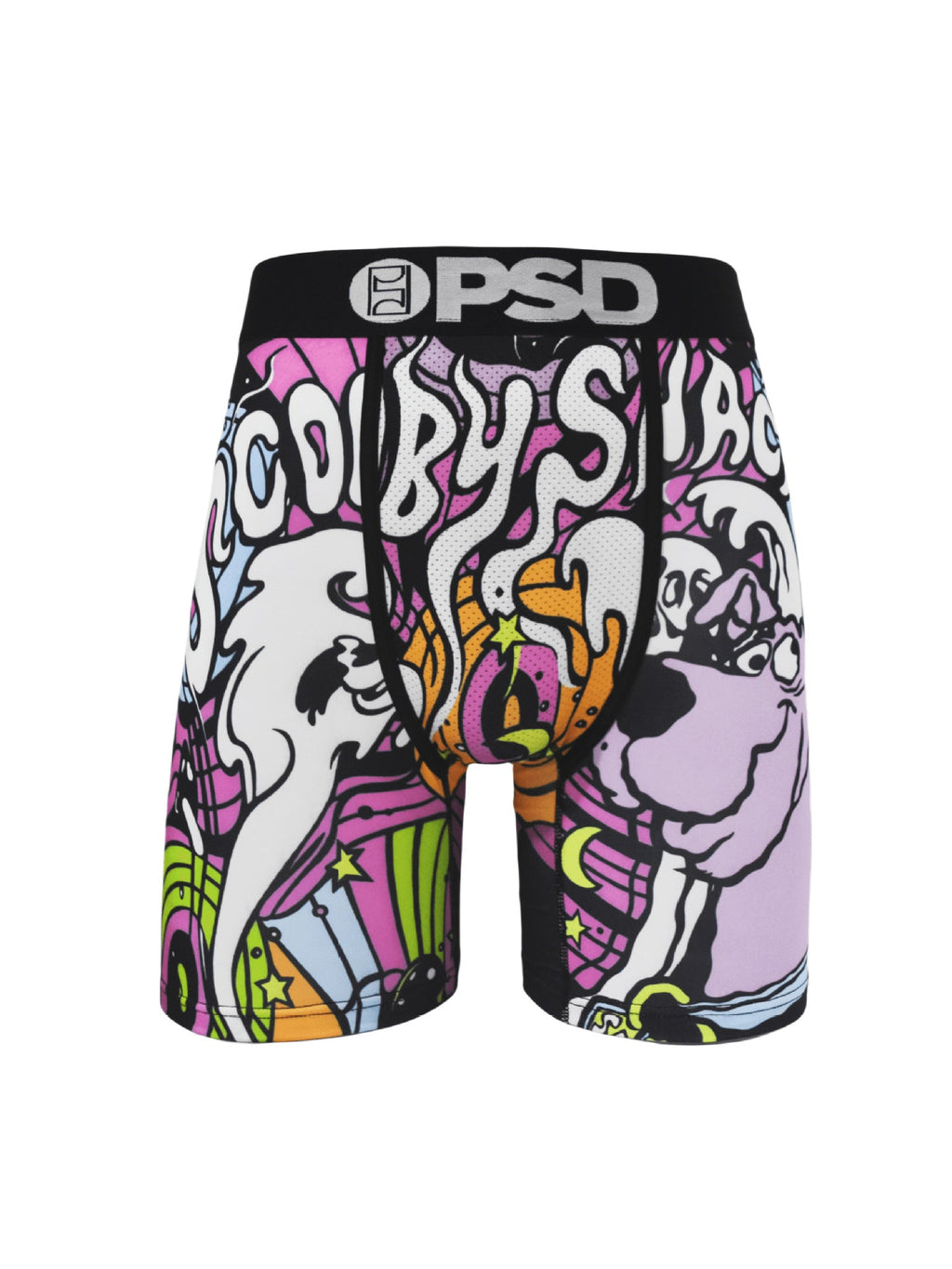 PSD Style Purple Cartoon Graphic Long-Leg Boxer Briefs