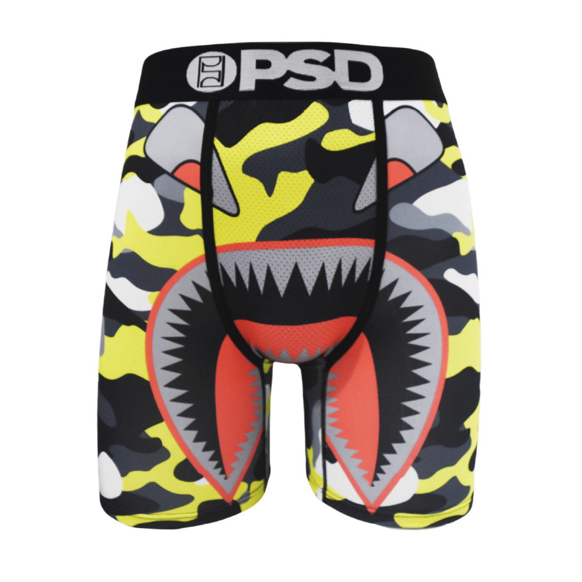 PSD Style Yellow Camo Shark Graphic Boxer Briefs product detail