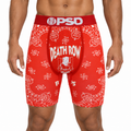 PSD Style Red Bandana Print Long-Leg Boxer Briefs front model view