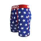 PSD Style Blue Star Print Long-Leg Boxer Briefs product detail