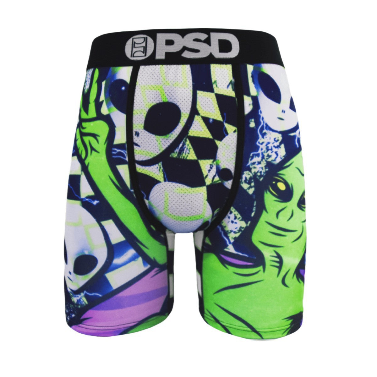 PSD Style Green Alien Graphic Long-Leg Boxer Briefs product detail