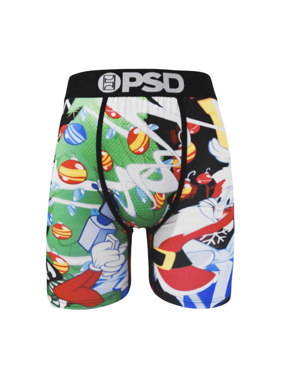 PSD Style Green Alien Graphic Long-Leg Boxer Briefs