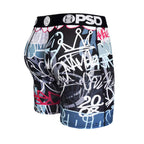 PSD Style Black Graffiti Graphic Boxer Briefs product detail