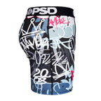PSD Style Black Graffiti Graphic Boxer Briefs product detail