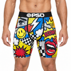 PSD Style Pop Art Cartoon Graphic Boxer Briefs front model view