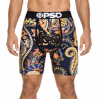 PSD Style Navy Paisley Graphic Boxer Briefs front model view