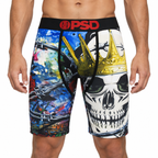 PSD Style Crowned Skull Graphic Boxer Briefs front model view