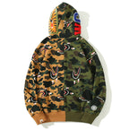 BAPE Colorblock Camo Shark Zipper Hoodie - image 2