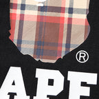 Bape Black And Brown Plaid Small Logo Short Sleeve T-Shirt - image 4