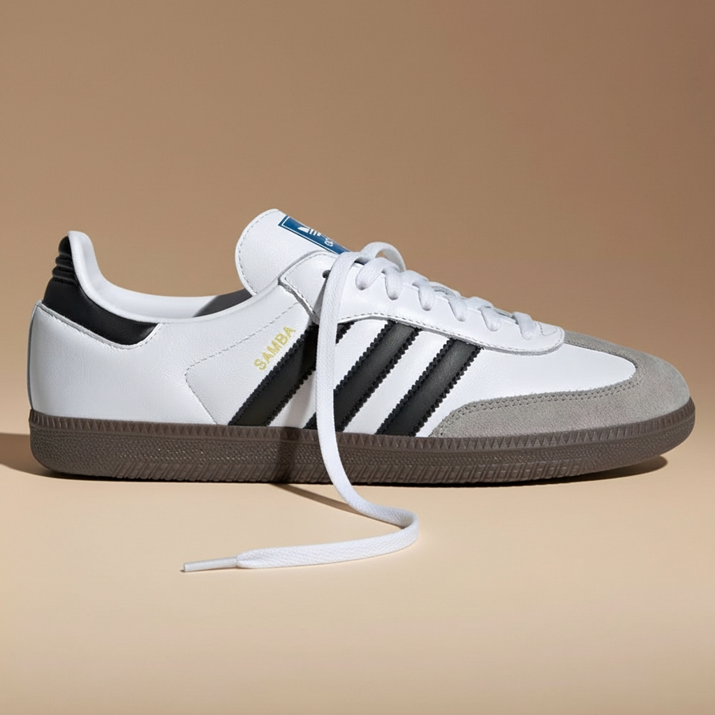 adidas Samba OG Cloud White Core Black Women's - Cloud White / Core Black side view