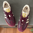 adidas Samba OG Maroon Gold Metallic Women's product image 5