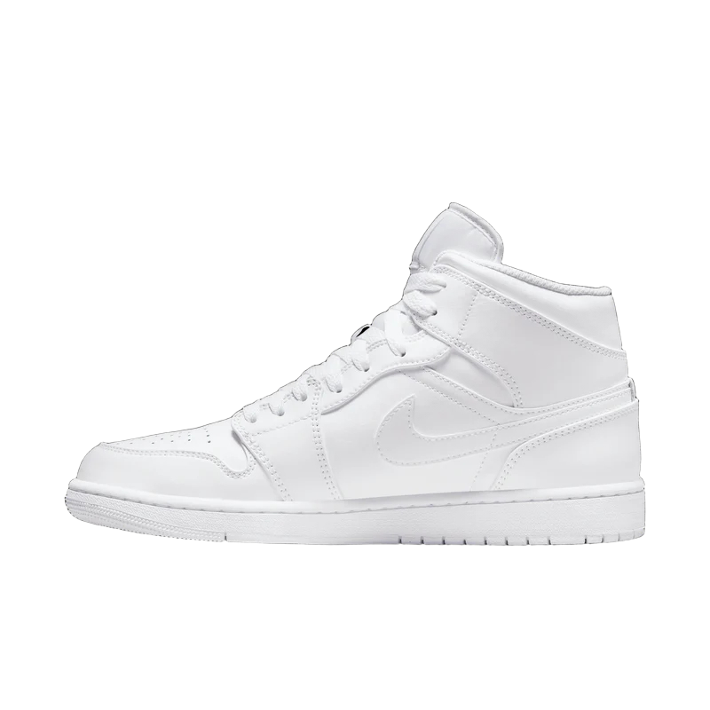 Mens Air Jordan 1 Mid Triple White