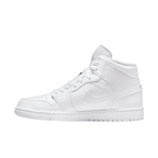 Mens Air Jordan 1 Mid Triple White