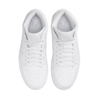 Mens Air Jordan 1 Mid Triple White
