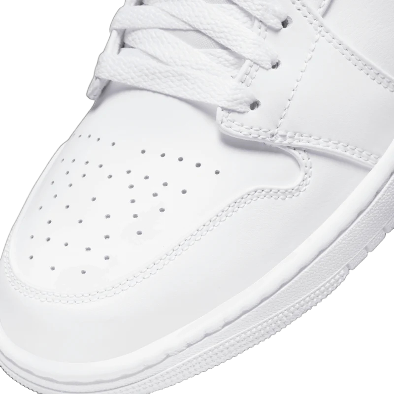 Mens Air Jordan 1 Mid Triple White