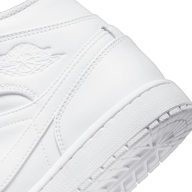 Mens Air Jordan 1 Mid Triple White